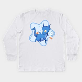 Zodiac Dragons - Pisces Kids Long Sleeve T-Shirt